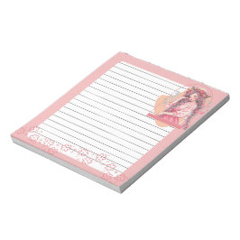 Pink Simple Niedlich Anime Boho Notepad Notizblock