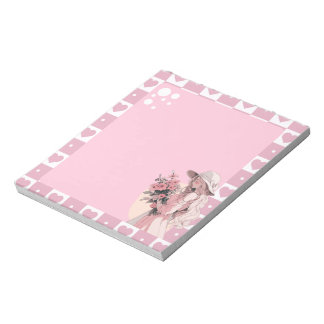 Pink Simple Niedlich Anime Boho Notepad Notizblock