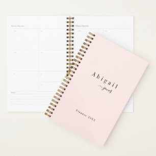 Pink Simple Script Moderner Luxus Beruflich Planer