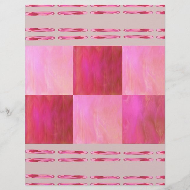 Pink Skies Tiles Bulk Scrapbook Paper Pages Flyer (Vorne)