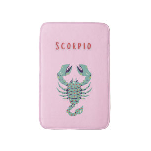 Pink Skorpion, Tierkreiszeichen, Sternzeichen Badematte