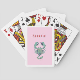 Pink Skorpion, Tierkreiszeichen, Sternzeichen Spielkarten