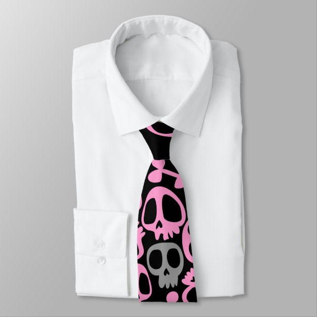Pink Skull Cravate (Attaché)