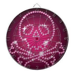 Pink Skull Dart Board Dartscheibe