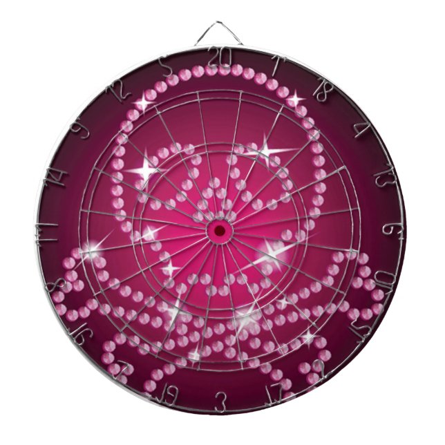 Pink Skull Dart Board Dartscheibe (vorne)