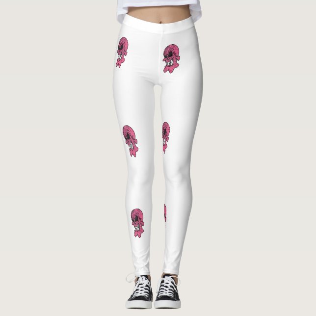 Pink Skull Leggings (Vorderseite)