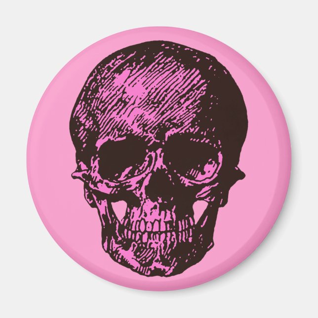 Pink Skull Magnet (Vorne)