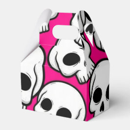 Pink Skull Pattern Favor Box Geschenkschachtel