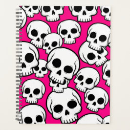 Pink Skull Pattern Planner Planer