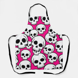 Pink Skull Pattern Schürze