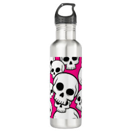 Pink Skull Pattern Water Bottle Edelstahlflasche