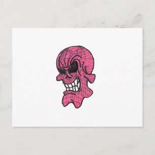 Pink Skull Postkarte