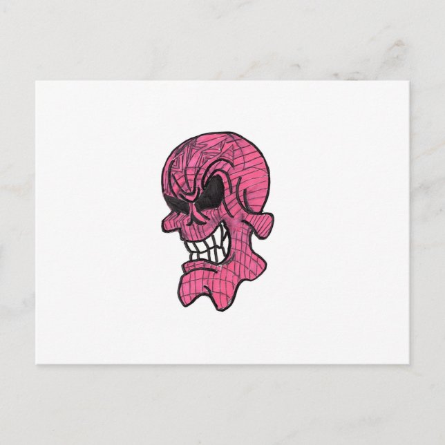Pink Skull Postkarte (Vorderseite)