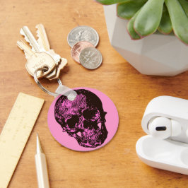 Pink Skull Schlüsselanhänger