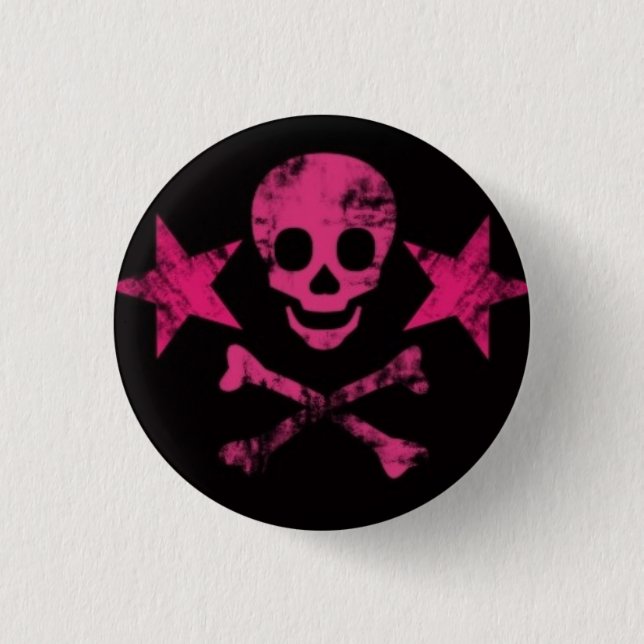 pink-skulls2 button (Vorderseite)