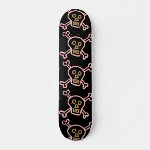 PINK SKULLS & CROSSBONES MÄDCHEN SKATEBOARDS