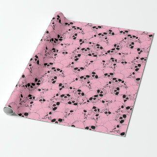 PINK SKULLS WRAPPING PAPIER GESCHENKPAPIER