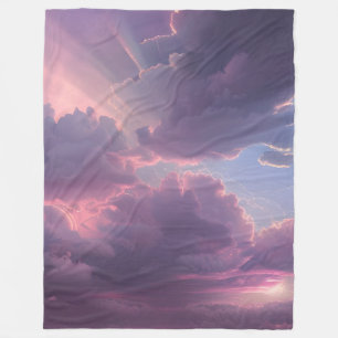 Pink Sky Drama Fleecedecke