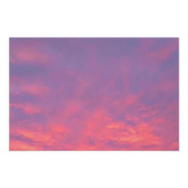 Pink Sky Fotografie Poster (Vorderseite)