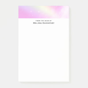 Pink Sky mit Lemon Gelber Regenbogen Post-it Klebezettel