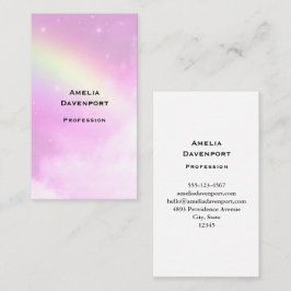 Pink Sky mit Lemon Gelber Regenbogen Visitenkarte