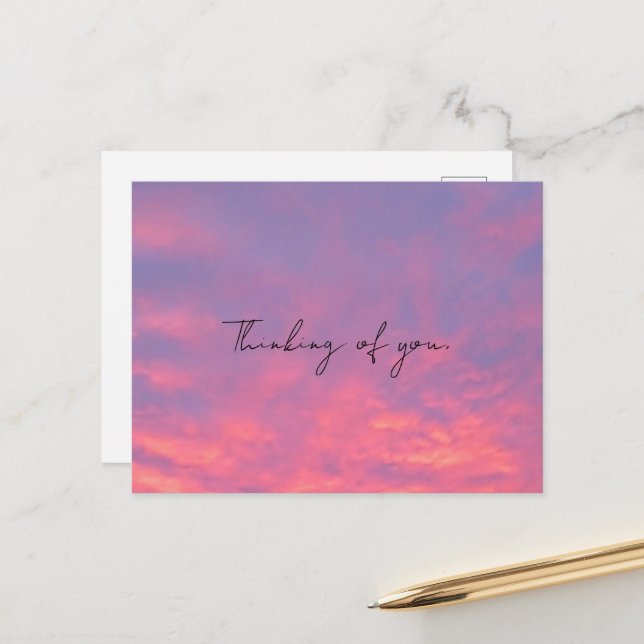 Pink Sky Photography Postkarte (Vorderseite/Rückseite Beispiel)