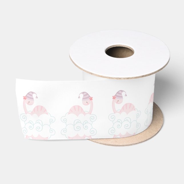 Pink Sleep Dinosaurier Ribbon Satinband (Spule)