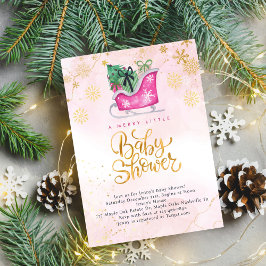 Pink Sleigh Une Jolie Petite Invitation Baby showe