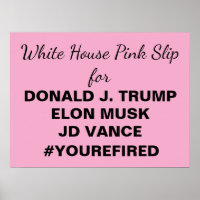 Pink-Slip im Weißen Haus für Trump zum Herunterlad