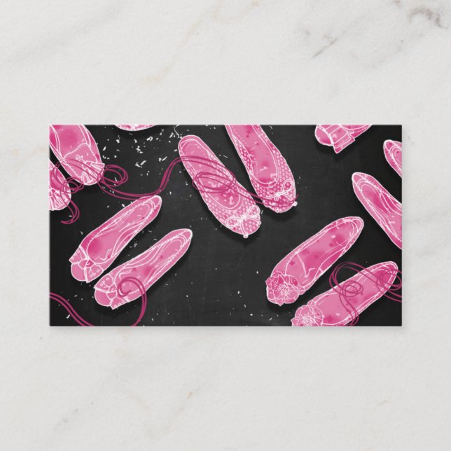 Pink Slipper Black Visitenkarte (Vorderseite)