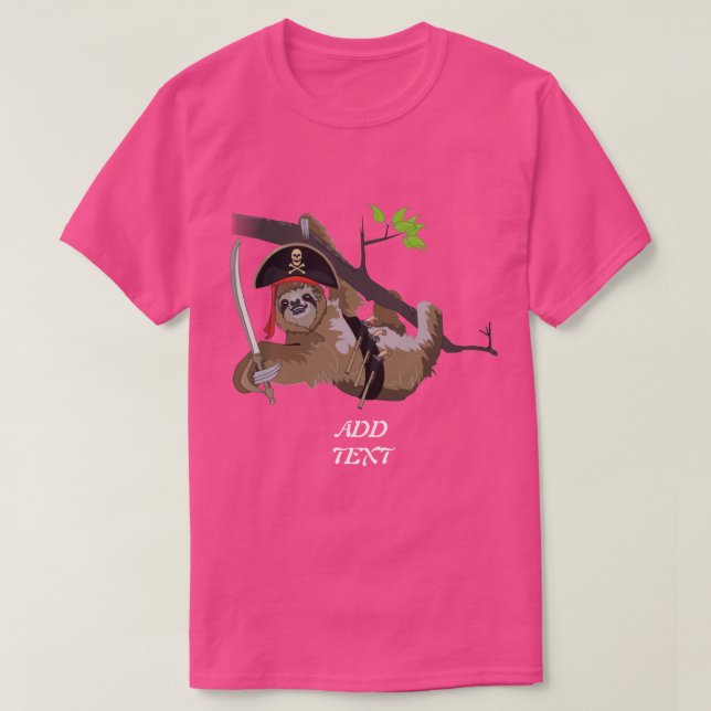 PINK SLOTH; CLASSIC-PIRATENFLAGGE T-Shirt (Design vorne)