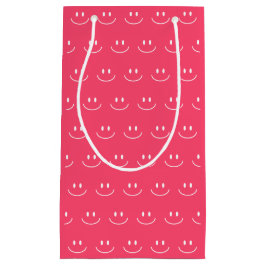 Pink Smile Pattern Geschenktasche Kleine Geschenktüte