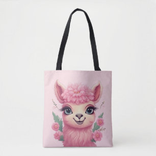 Pink Smiling Baby Lama Tasche