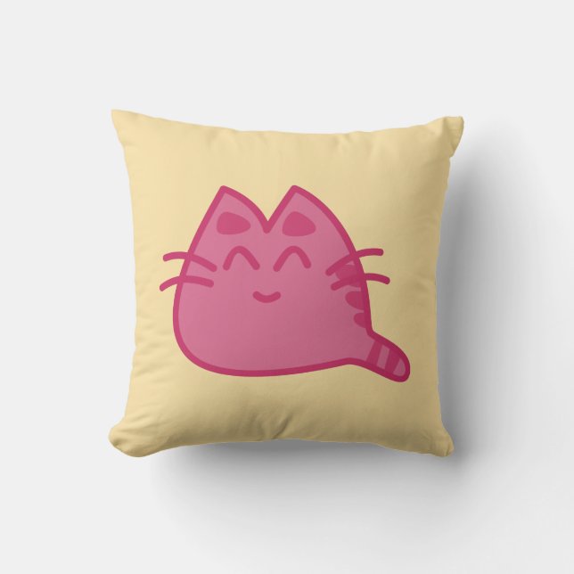 Pink Smilly Kitty Cat Kissen (Vorderseite)