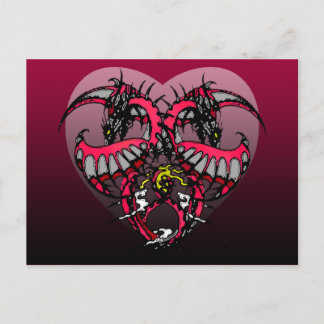Pink Smoke Dragonheart Postkarte