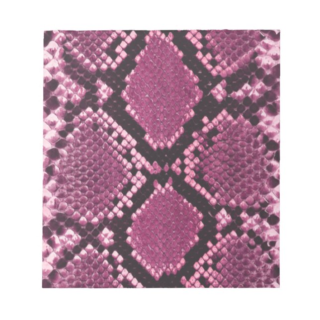 Pink Snakeskin Pattern Notizblock (Vorderseite)