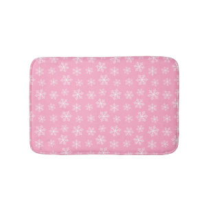 Pink Snowflake Bath Mat Badematte