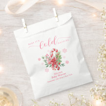 Pink Snowflake Festive Candy Girl Baby Shower 
