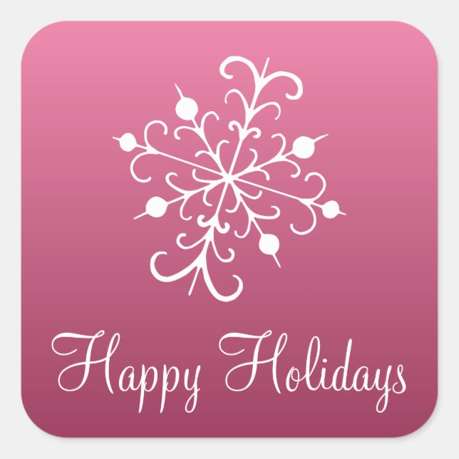 Pink Snowflake Stickers (Vorderseite)