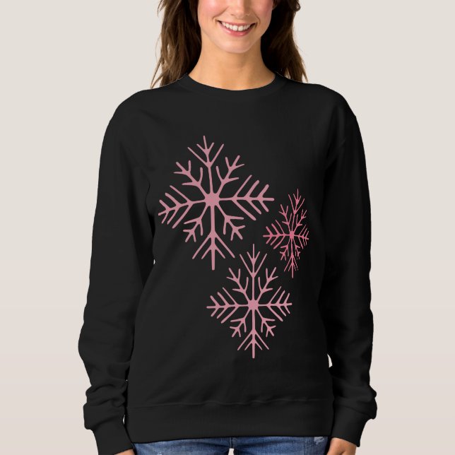 Pink Snowflake Sweatshirt (Vorderseite)
