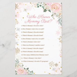 Pink Snowflakes Floral, die Mommy Best Game kennt