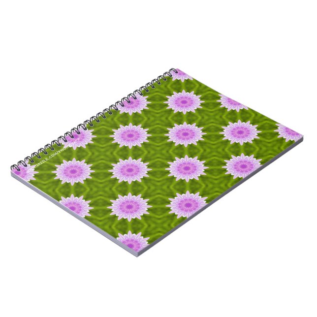 Pink Snowflakes Notebook Notizblock (Linke Seite)