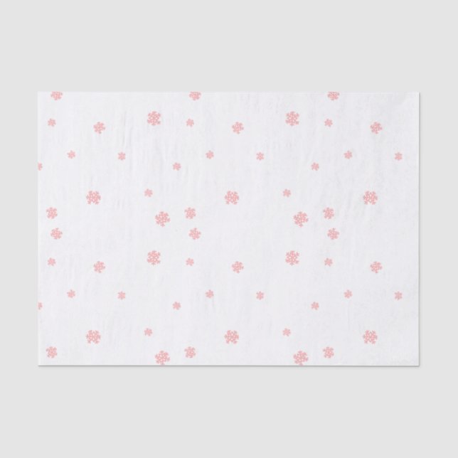 Pink Snowflakes Weihnachten Seidenpapier (Vorderseite)