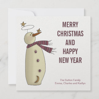 Pink Snowman :: Joyeuse carte de Noël