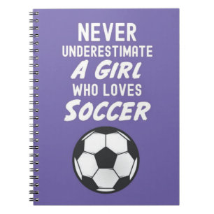 Pink Soccer Gifts Player Team Girl Sport Moderne Notizblock