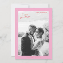 Pink Sommer Hochzeit Save the Date