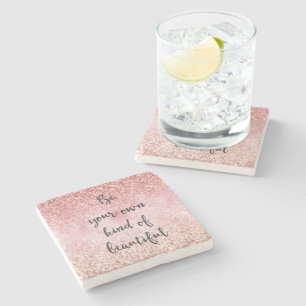 Pink Sparkle Girly Glitzy Glam Glitzer Beautiful Steinuntersetzer
