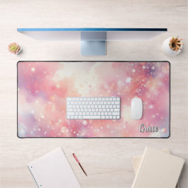 Pink Sparkle Glitzer Personalisieren Zuhause Offic Schreibtischunterlage