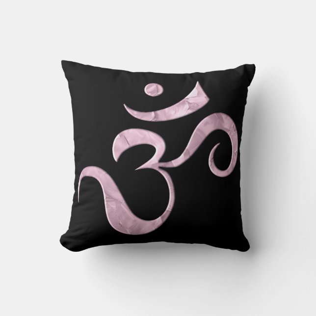 Pink Sparkle Om  Kissen (Vorderseite)