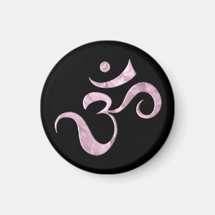 Pink Sparkle Om  Magnet